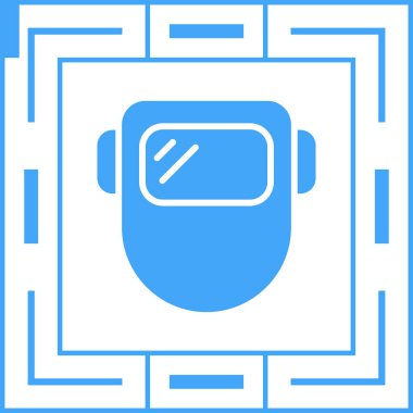 Kaynak maskesi simgesinin web illüstrasyonu