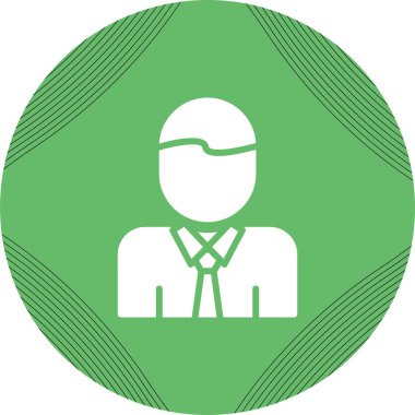 Muhasebeci avatar simgesinin vektör çizimi