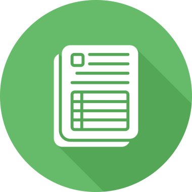 Hesap tablosu simgesi, basit vektör illüstrasyonu