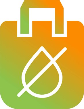 Vektör illüstrasyon simgesi Su geçirmez çanta