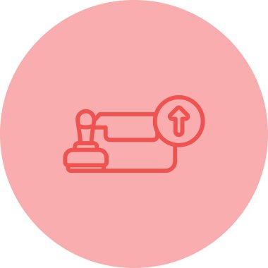 Damga Simgesi ile Giden Kutusu, Beyaz Arkaplanda Vektör İllüstrasyonu 