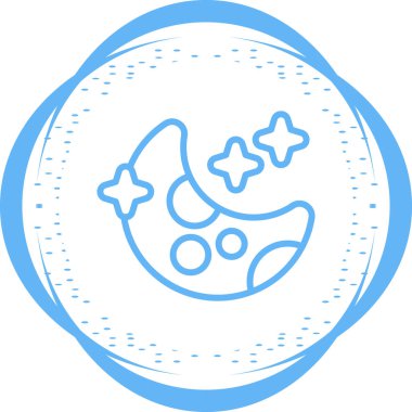 Ay simgesi, vektör illüstrasyonu basit tasarım