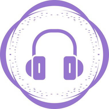 kulaklıklar web simgesi, vektör illüstrasyonu