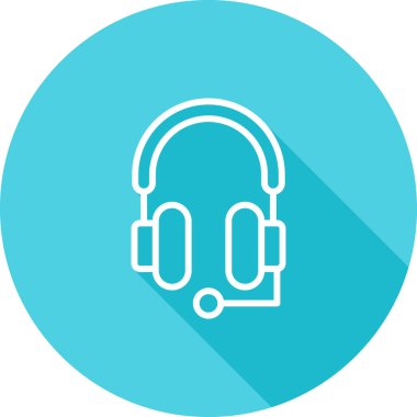 Stüdyo Kulaklıkları web simgesi, vektör illüstrasyonu