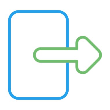 Çıkış web simgesinin vektör illüstrasyonu 