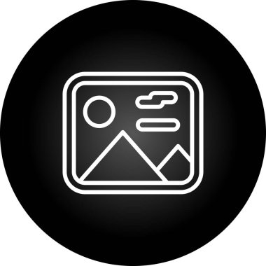 Resim modern simgesinin vektör illüstrasyonu
