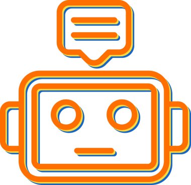 Chatbot 'lar. Web simgesi basit illüstrasyon