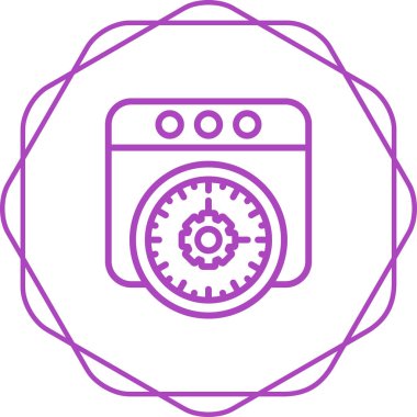 Web Tarayıcı Web simgesi, basit illüstrasyon 