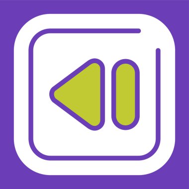 Vektör illüstrasyonu, Geri sarma düğmesi Simgesi