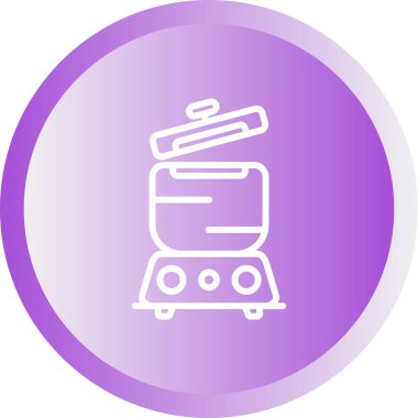 Steamer simgesinin basit vektör illüstrasyonu