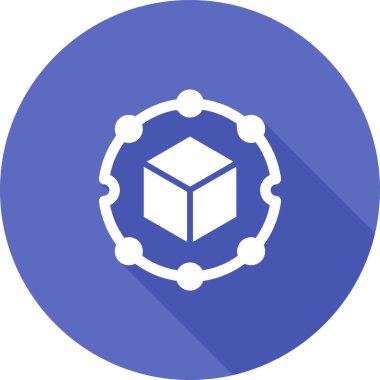 Engelleme zinciri Analitik web simgesi, basit vektör illüstrasyonu