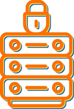 Veri Gizliliği simgesi, vektör illüstrasyonu basit tasarım