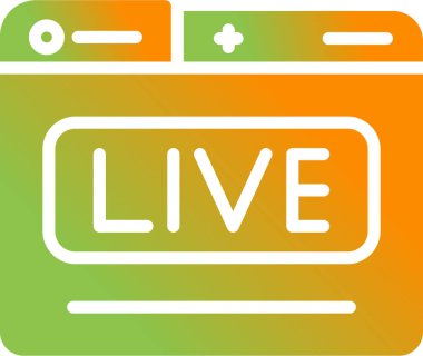 Live Stream modern simgesinin vektör illüstrasyonu