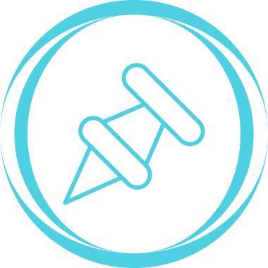 Pushpin web simgesi vektör illüstrasyonu