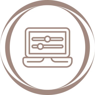 dizüstü bilgisayar simgesi, vektör illüstrasyonu basit tasarım