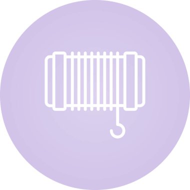 Halatı çeken kablo. Web simgesi basit illüstrasyon