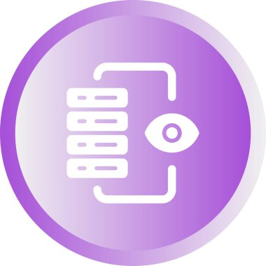 Sunucu İzleme Web simgesi, basit illüstrasyon