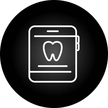 Dişçi Uygulaması simgesi, vektör illüstrasyonu