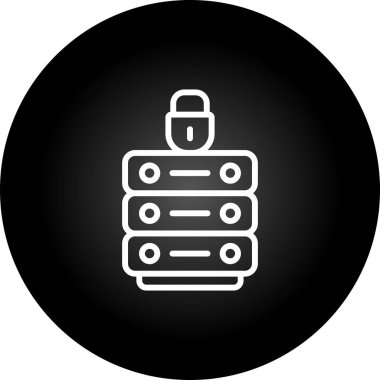 Veri Gizliliği simgesi, vektör illüstrasyonu basit tasarım