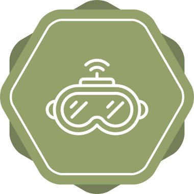 VR gözlük simgesinin vektör illüstrasyonu 