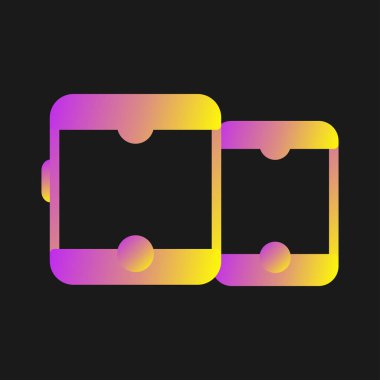 Akıllı telefon simgesi, vektör illüstrasyonlu tablet  