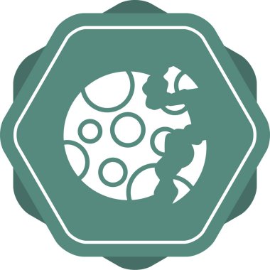  Yok edilen gezegen web simgesi vektör çizimi 