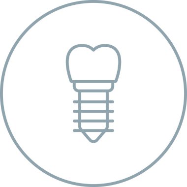 İmplant web simgesi, basit vektör illüstrasyonu