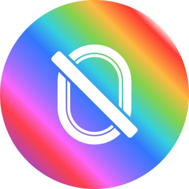 Kısıtlı çizgi simgesi, vektör illüstrasyon tasarımı