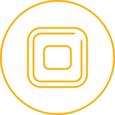 Kare Simgesini Durdur, vektör illüstrasyonu 