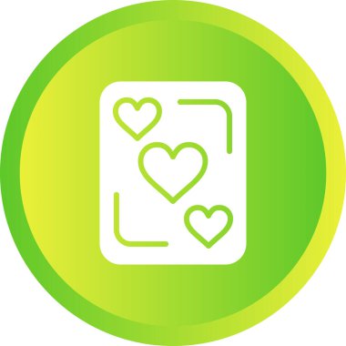 Kart web simgesi oynanıyor, basit vektör illüstrasyonu