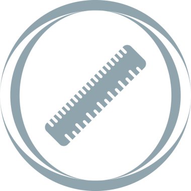 Düz cetvel simgesinin vektör çizimi 