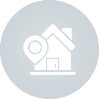 Evin yeri. Web simgesi basit illüstrasyon