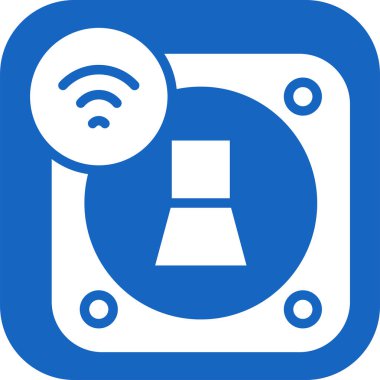 Akıllı Işık Anahtarı Simgesi, Renkli Vektör İllüstrasyonu