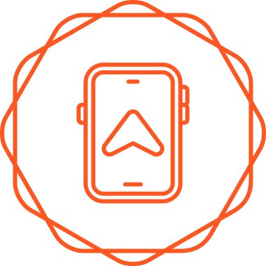 Gps Navigasyon modern simgesinin vektör çizimi 