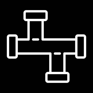 Kanal Borusu ikon vektör illüstrasyonu