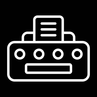 Yazıcı. Web simgesi basit tasarım