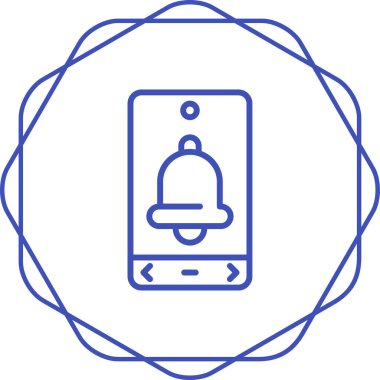 Bilgilendirme zili. Web simgesi basit illüstrasyon