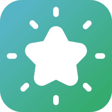 Parlayan Yıldız. Web simgesi basit tasarım