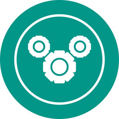 Simge, web düğmesi, basit vektör illüstrasyonu ayarlanıyor