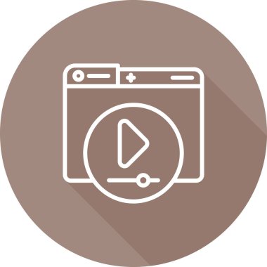 Çokluortam Oynatıcı vektör simgesi, vektör illüstrasyonu