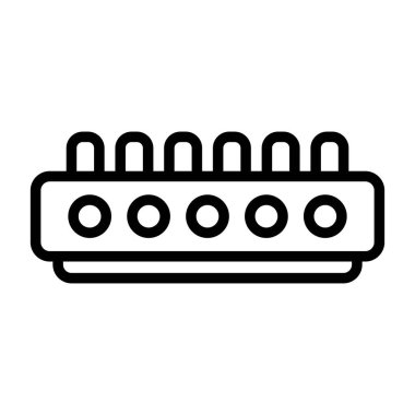 Kablo Sonlandırma Bloğu simgesi, vektör illüstrasyonu