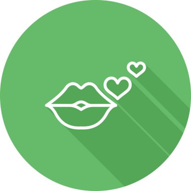 Öptüm. Web simgesi basit illüstrasyon 