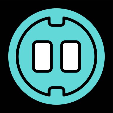 soket ağ simgesi vektör illüstrasyonu