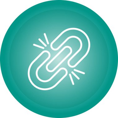 Kırık Bağlantı simgesi, vektör illüstrasyonu basit tasarım