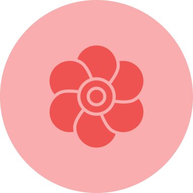 gelincik çiçek simgesi web basit illüstrasyon