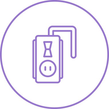 Soket. Web simgesi basit illüstrasyon