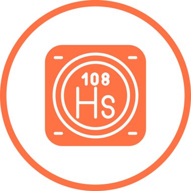 Periyodik tablonun kimyasal elementinin web illüstrasyonu