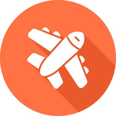 Düzlem web simgesi, basit vektör illüstrasyonu