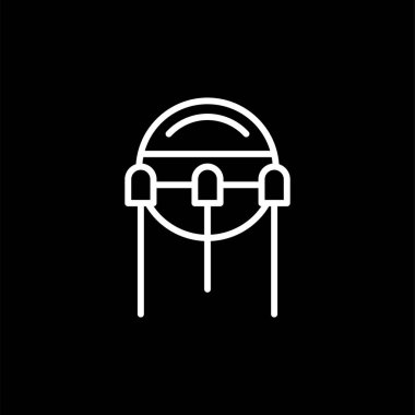 uydu simgesi, vektör illüstrasyonu basit tasarım