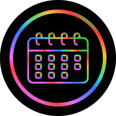 Takvim. Web simgesi basit illüstrasyon 